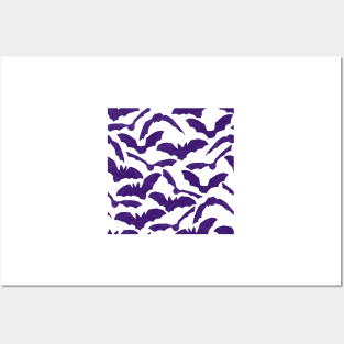 Halloween Bats - Purple Posters and Art